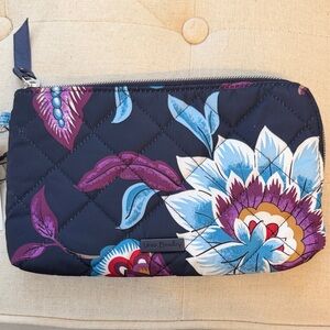 Vera Bradley Quilted Floral wallet - Navy and Blue